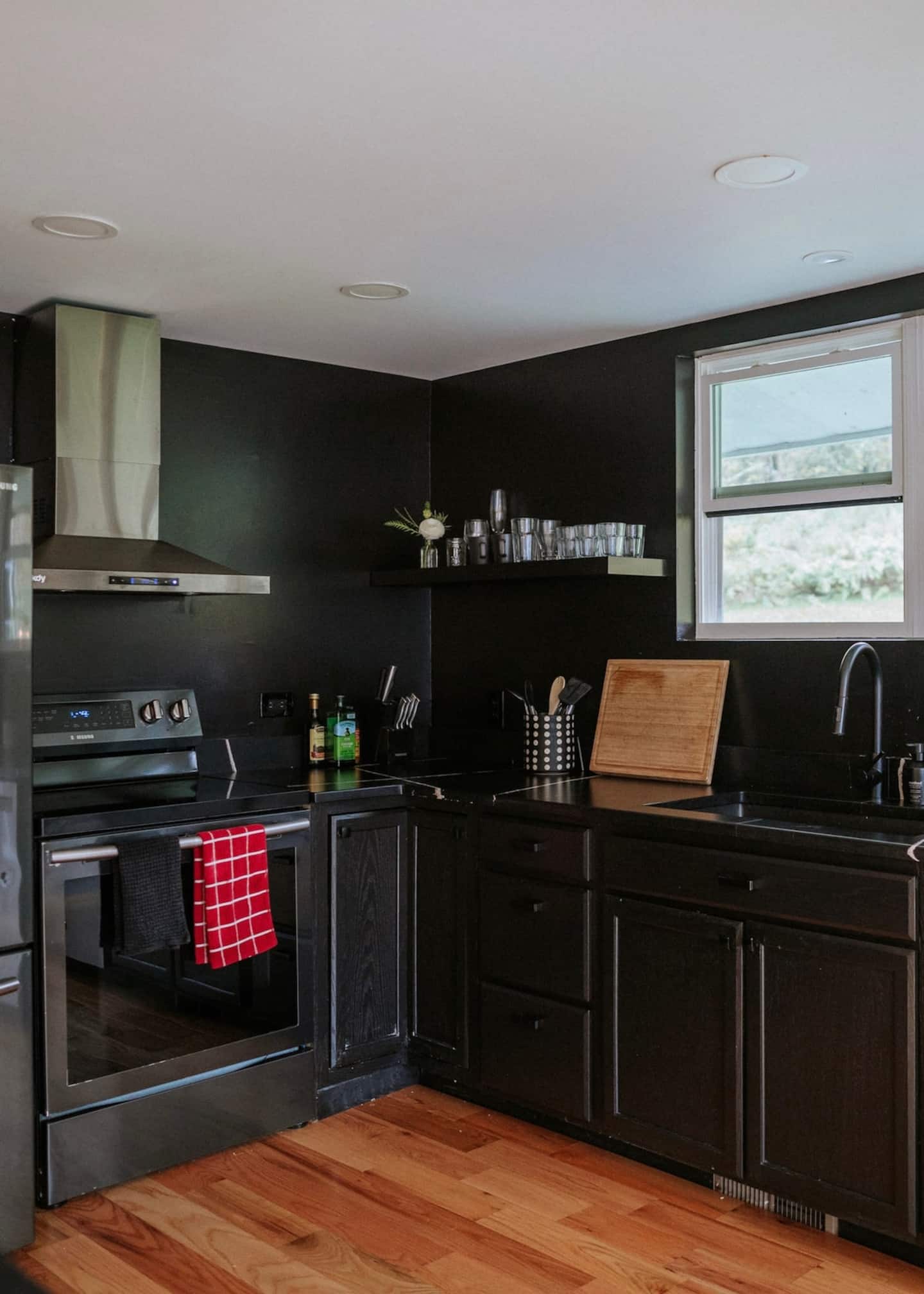 The black chef's kitchen