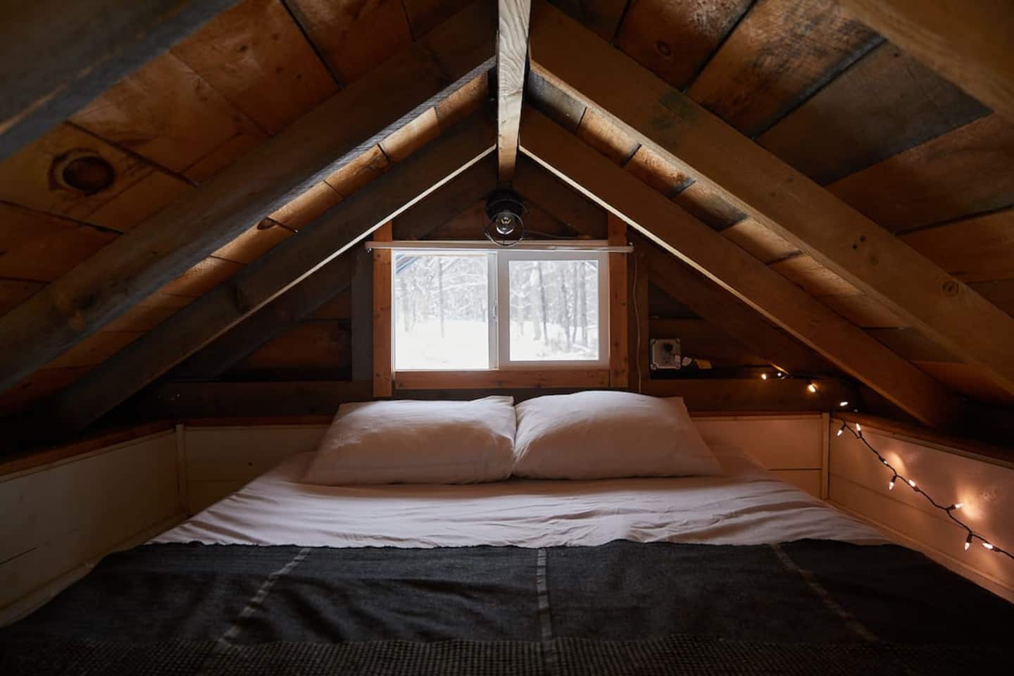 The tiny house sleeping loft